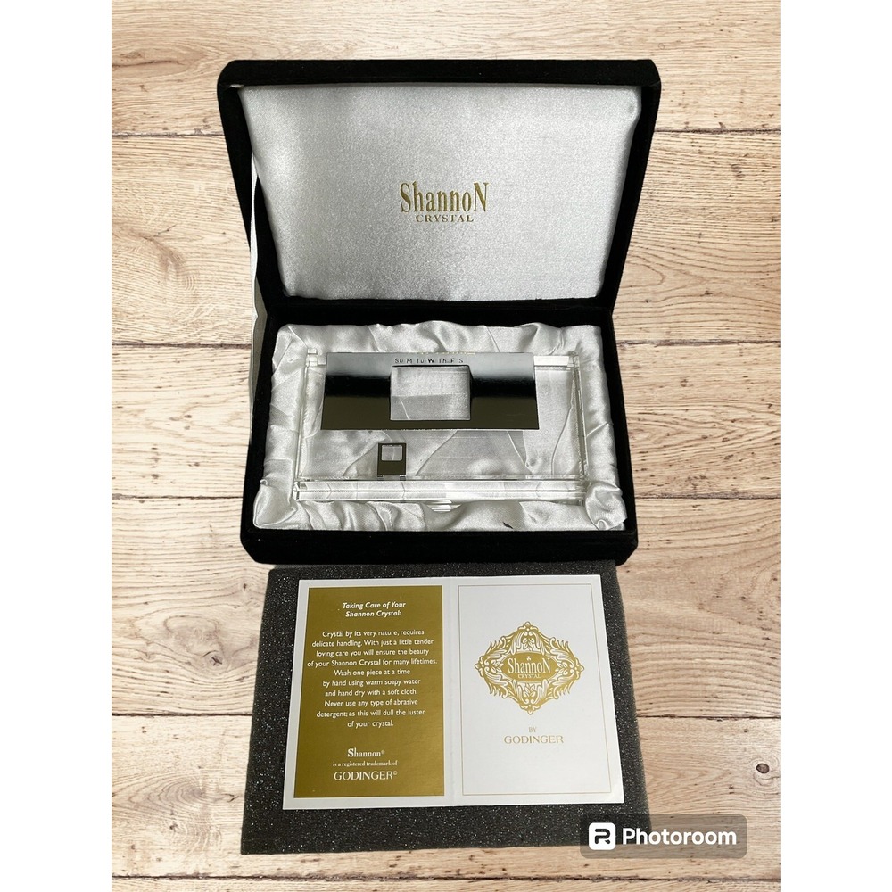 Perpetual Calendar Shannon Crystal Godinger  New In Box Bohemian